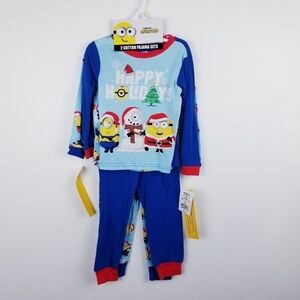 Minions 4-Piece Christmas Pajama Set NWT size 4